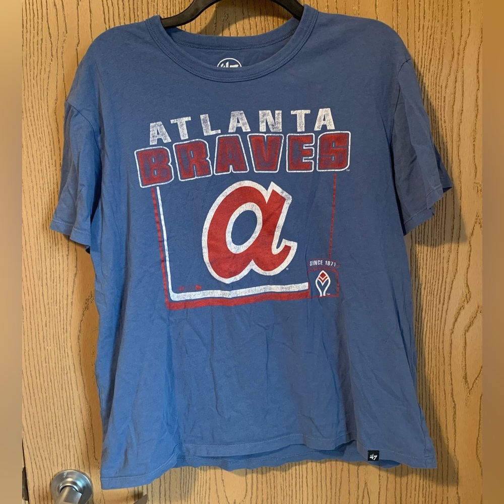 47 Atlanta Braves Blue Red Tee